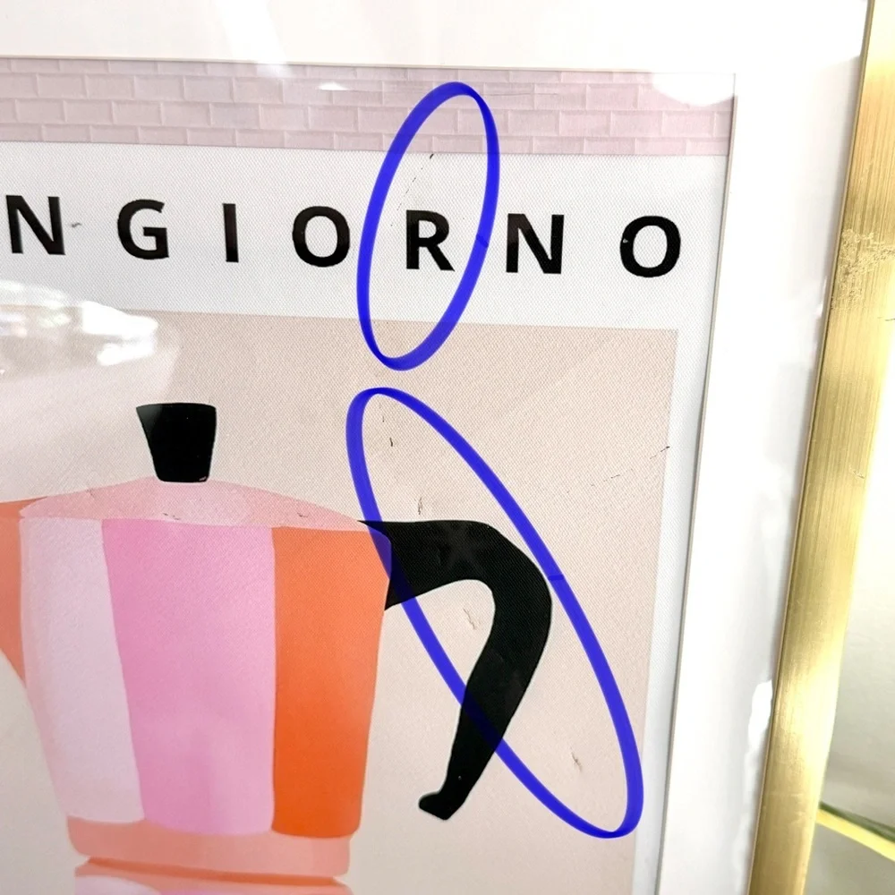 Buongiorno Espresso Framed Art Modern Wall Decor Baroo Bloom Coffee Art Framed